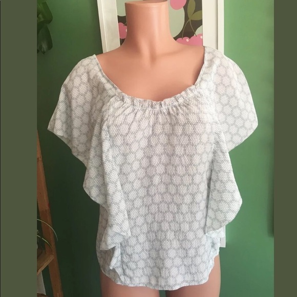 Moulinette Soeurs/Anthropologie Ruffle Blouse 4 - Picture 2 of 5